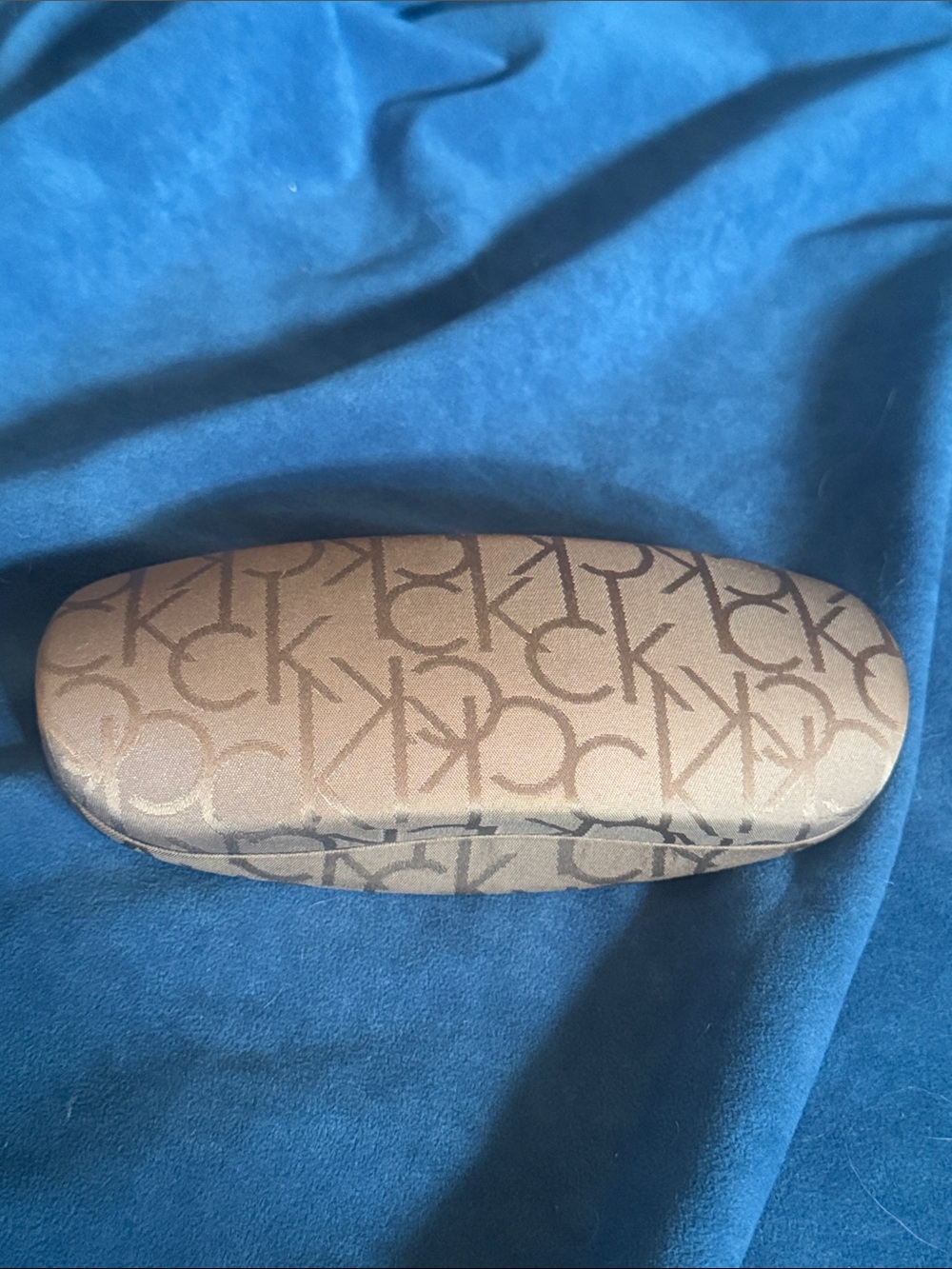 Calvin Klein gray Logo Eyeglass Case